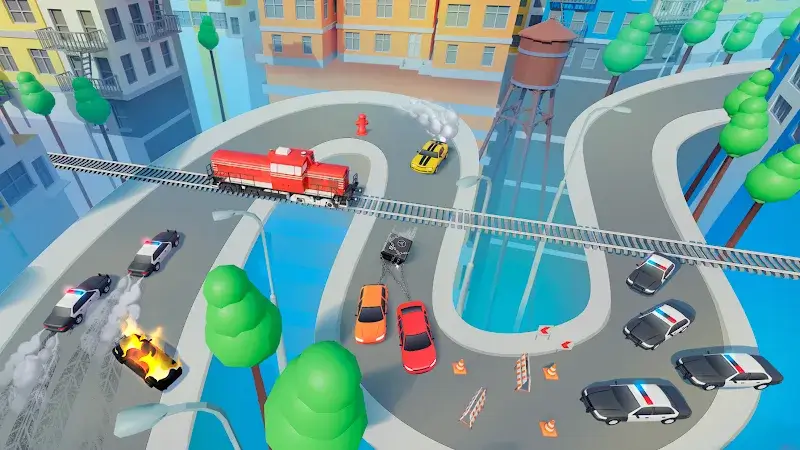 Line Race: Police Pursuit MOD APK Screenshot 2