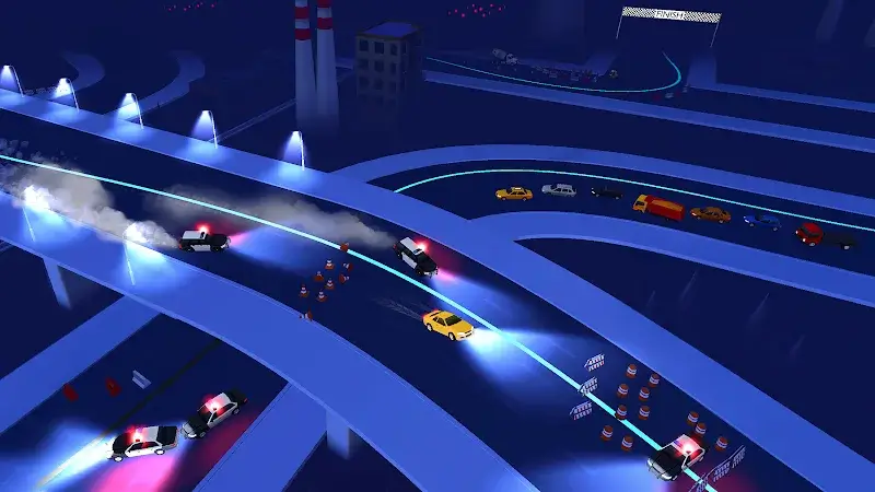 Line Race: Police Pursuit MOD APK Screenshot 3