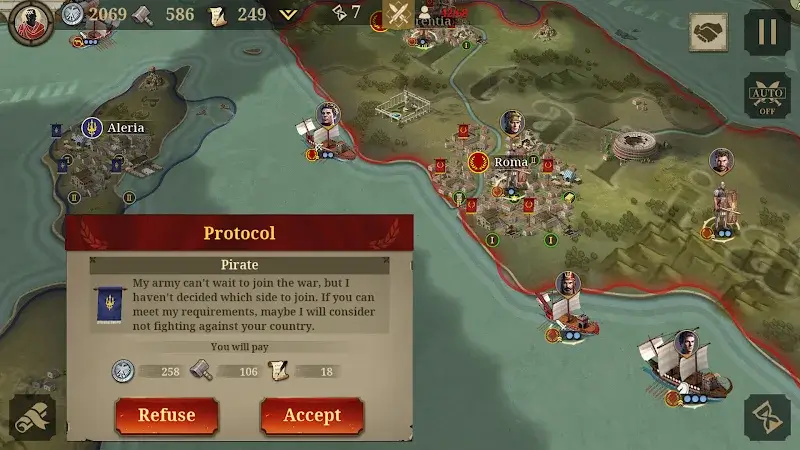 Capture d'écran 2 de Great Conqueror: Rome War Game