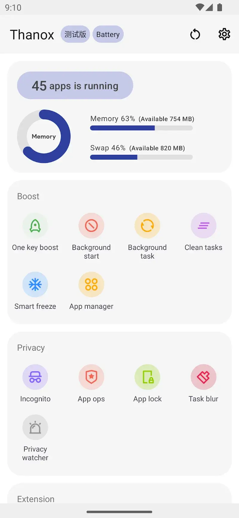 Tangkapan layar Thanox Pro 1