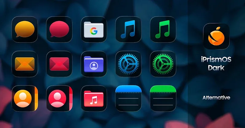 Captura de tela 4 do iPrismOS (Dark) - Icon Pack