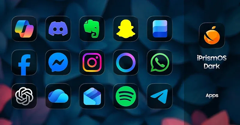 Captura de tela 3 do iPrismOS (Dark) - Icon Pack