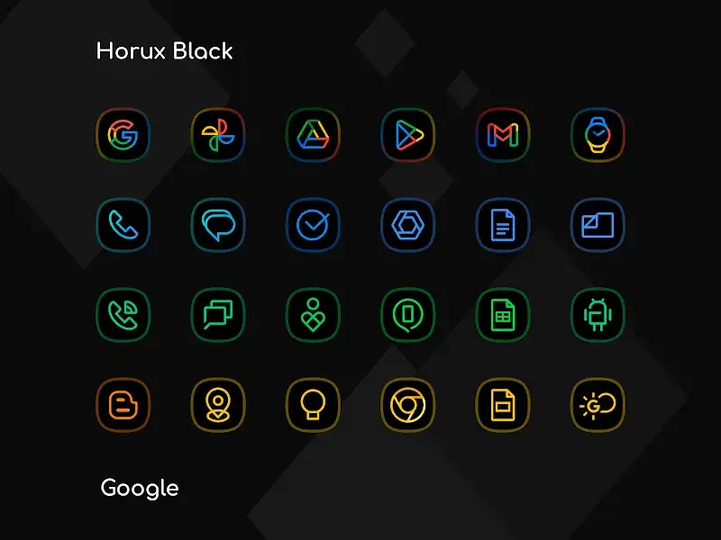 Horux Black - Icon Pack screenshot 2