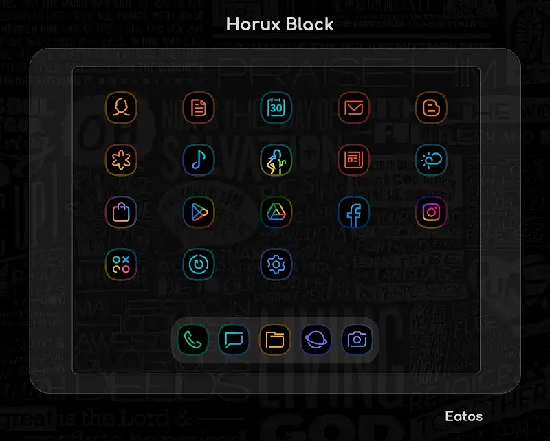 Horux Black - Icon Pack screenshot 5