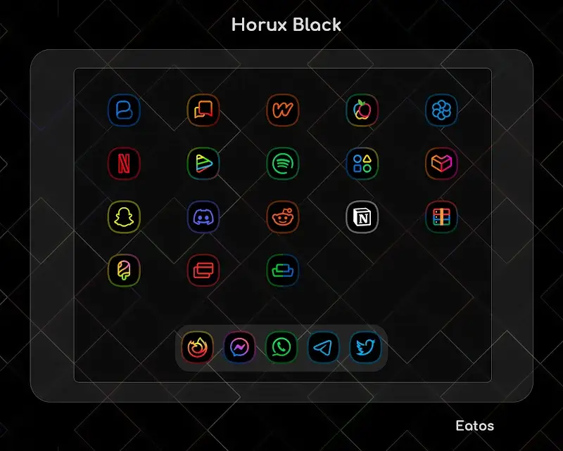 Horux Black - Icon Pack screenshot 6