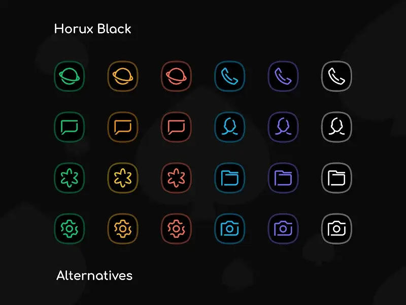 Horux Black - Icon Pack screenshot 4