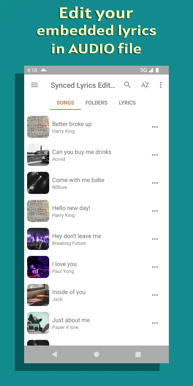Lyrics Editor: Make Lyrics v26.8.100 APK captura 4