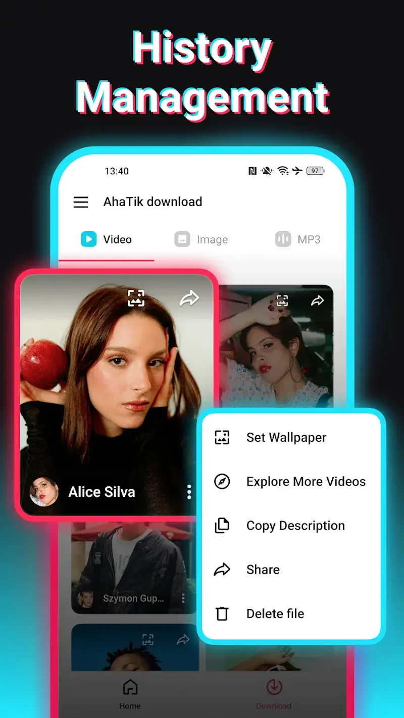 Ảnh chụp màn hình AhaTok Downloader 5