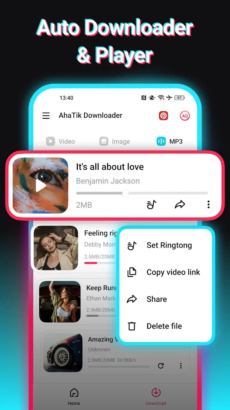 Ảnh chụp màn hình AhaTok Downloader 6