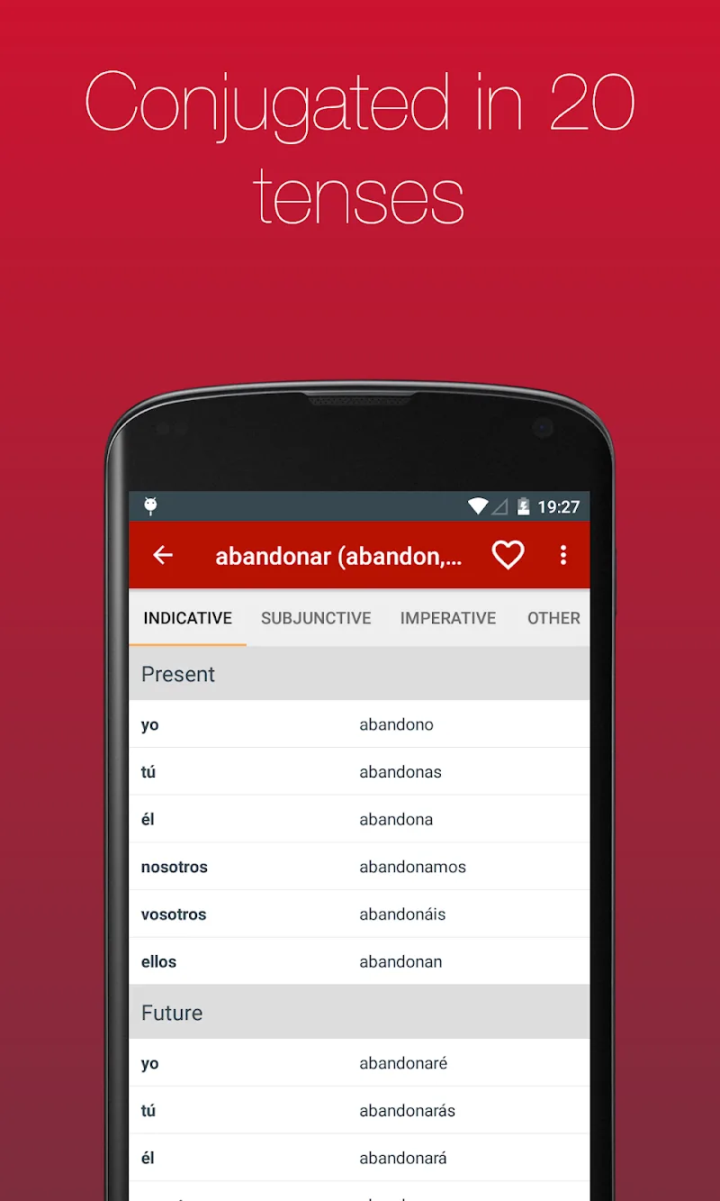 Spanish Verb Conjugator Pro – Affichage 5