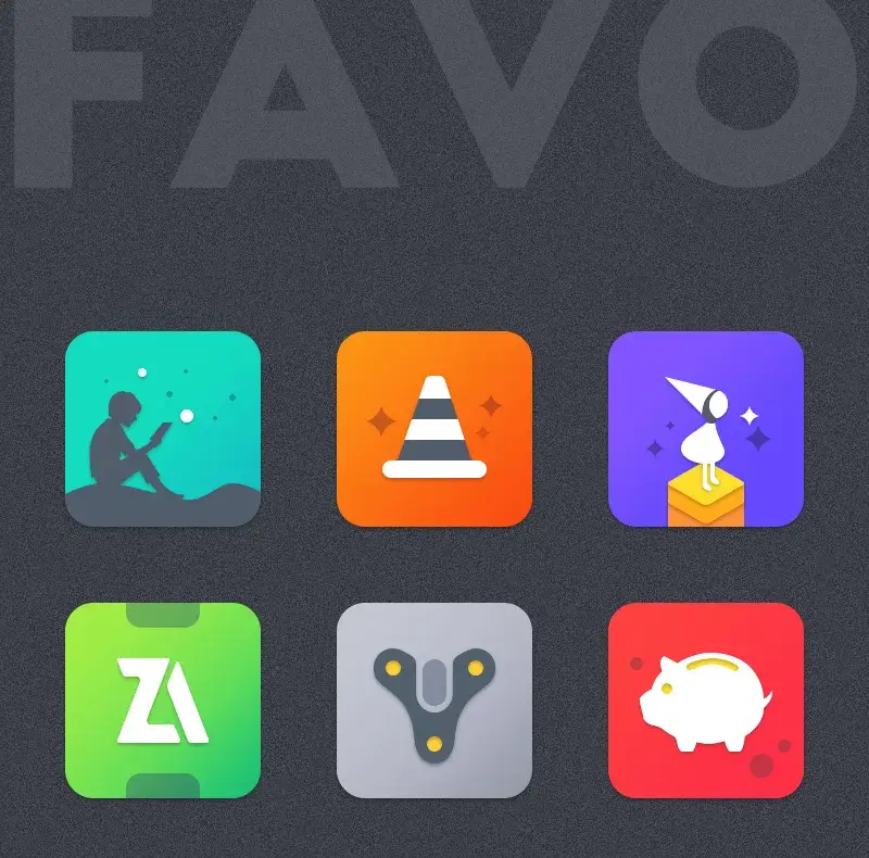 Tangkapan Layar Favo Icon Pack 4