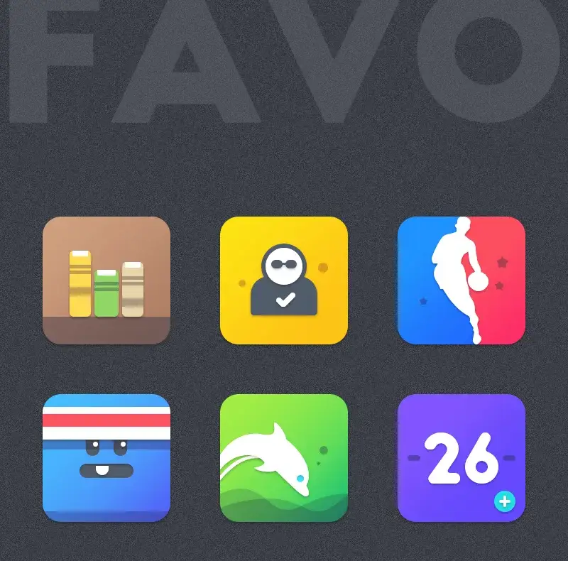 Tangkapan Layar Favo Icon Pack 1