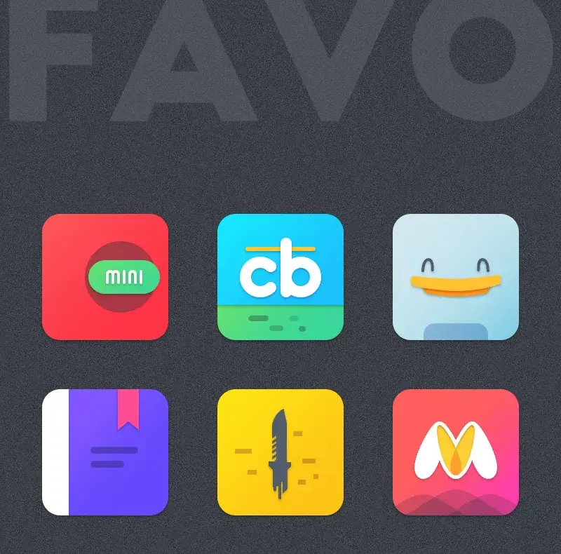 Tangkapan Layar Favo Icon Pack 2