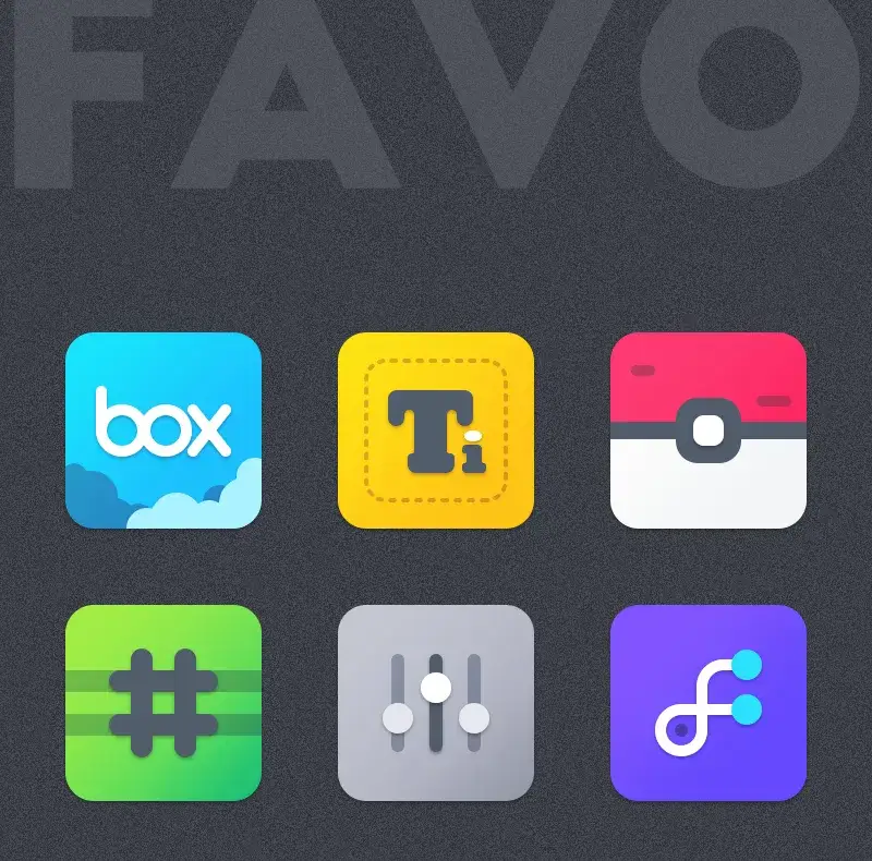 Tangkapan Layar Favo Icon Pack 3