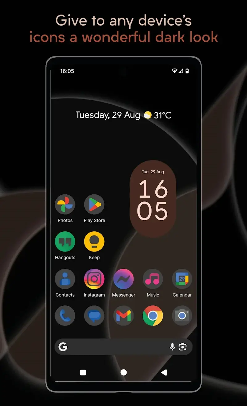 Capture d'écran 1 de Darkful - Icon Pack