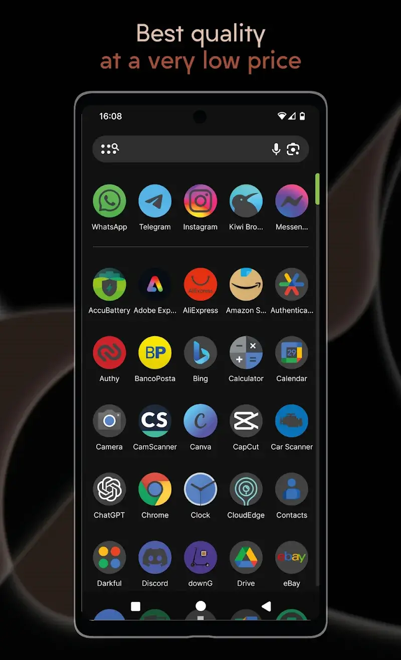 Capture d'écran 2 de Darkful - Icon Pack