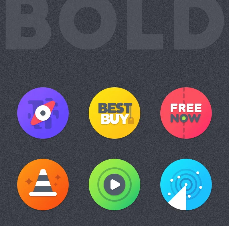 Tangkapan layar Bold Icon Pack 1