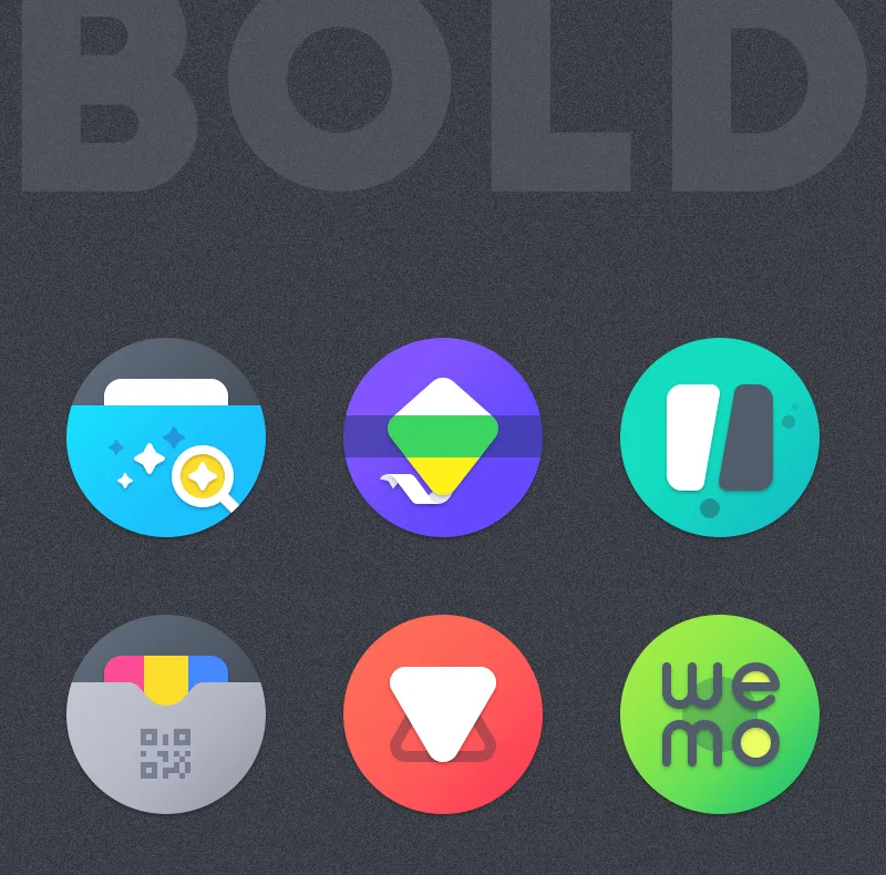 Tangkapan layar Bold Icon Pack 5
