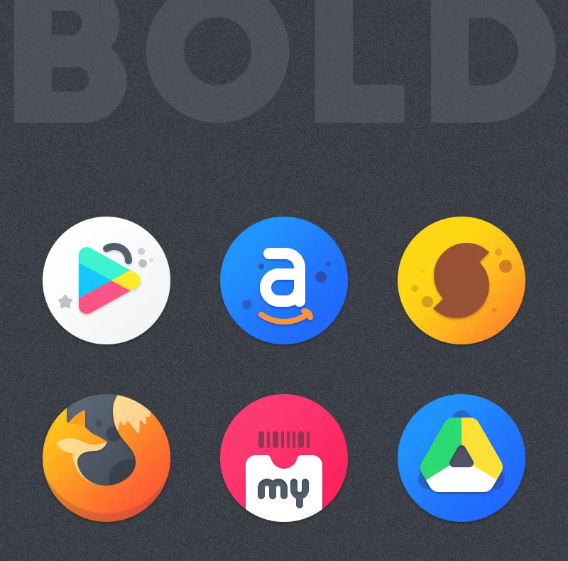 Tangkapan layar Bold Icon Pack 6