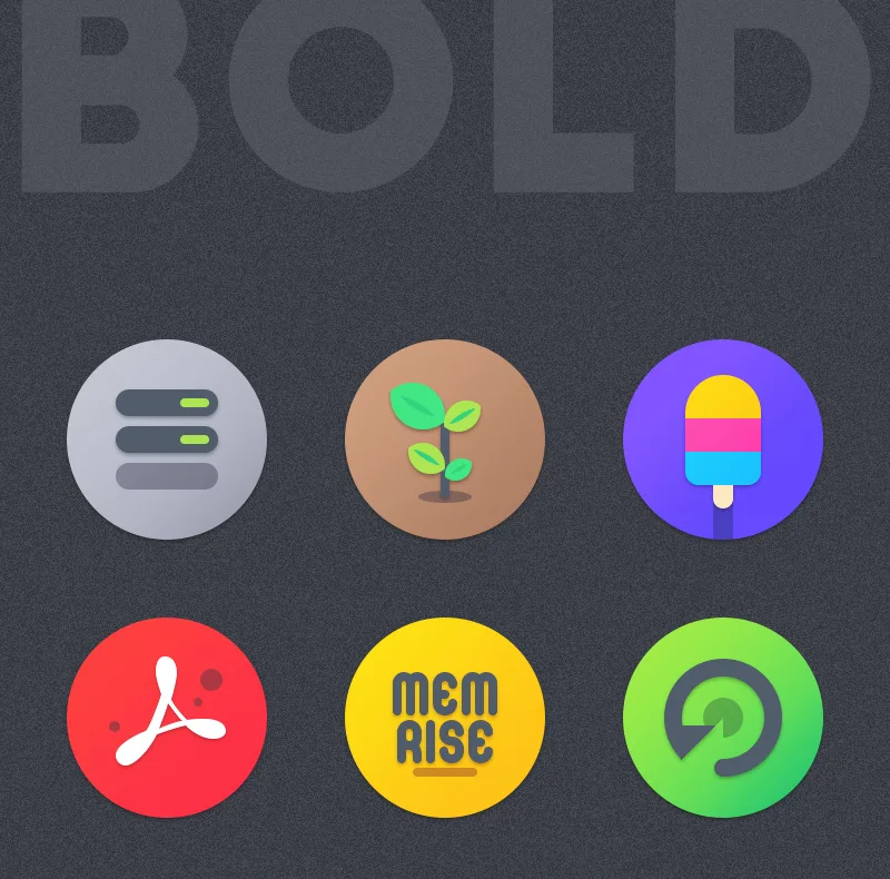 Tangkapan layar Bold Icon Pack 3