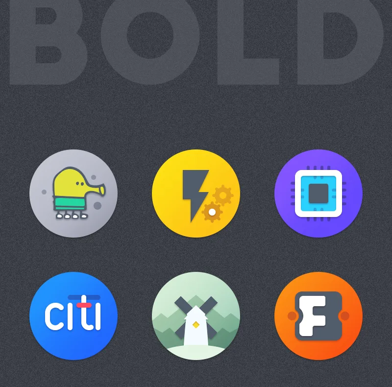 Tangkapan layar Bold Icon Pack 2