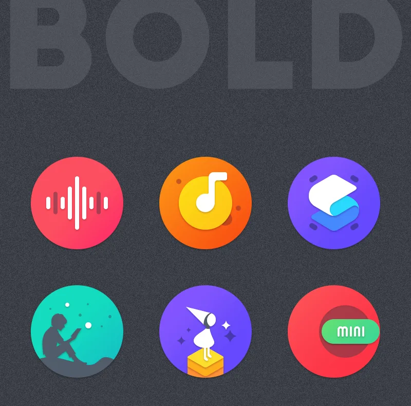Tangkapan layar Bold Icon Pack 4