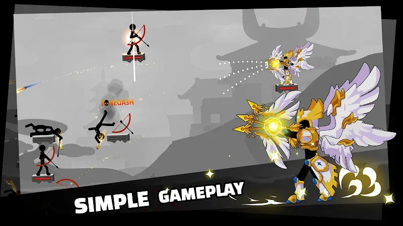 Capture d'écran du gameplay de Stickfight Archer 1