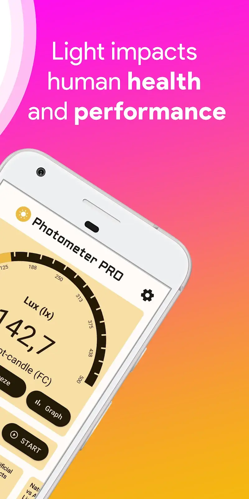 Lux Light Meter Photometer PRO - Screenshot 2