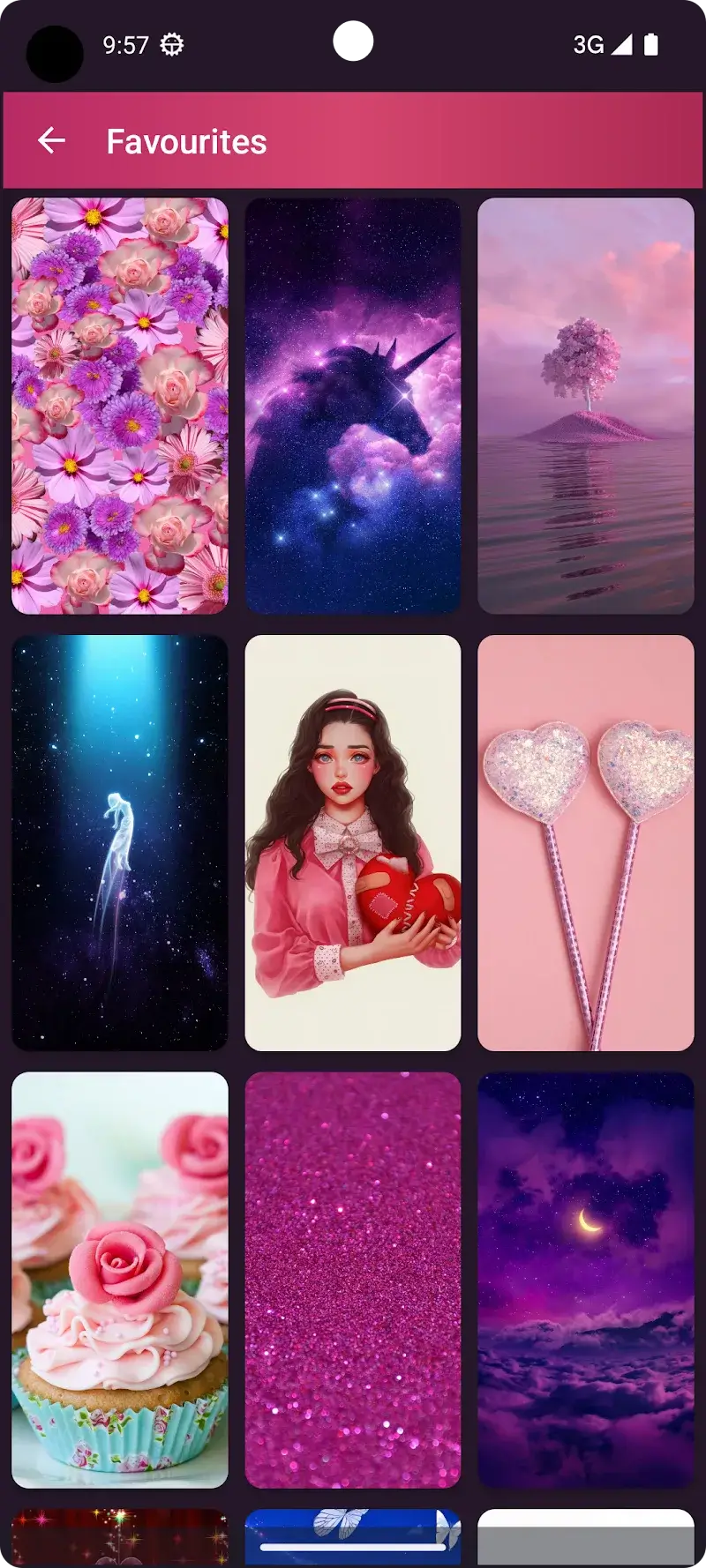 Captura de tela 5 do app Girly Wallpapers for Girls