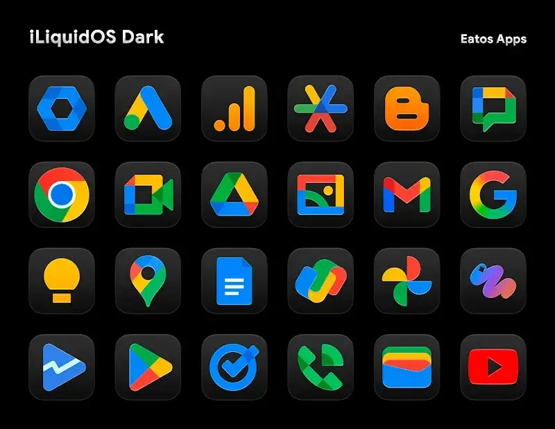 iLiquidDark - Icon Pack captura de pantalla 2