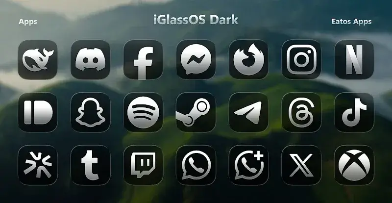 Captura de tela 5 do iGlassOS Dark - Icon Pack