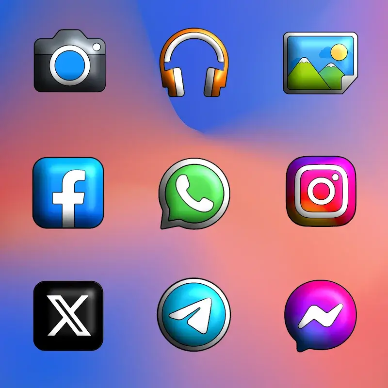 Tangkapan Layar 3 dari Pixly Limitless 3D – Icon Pack