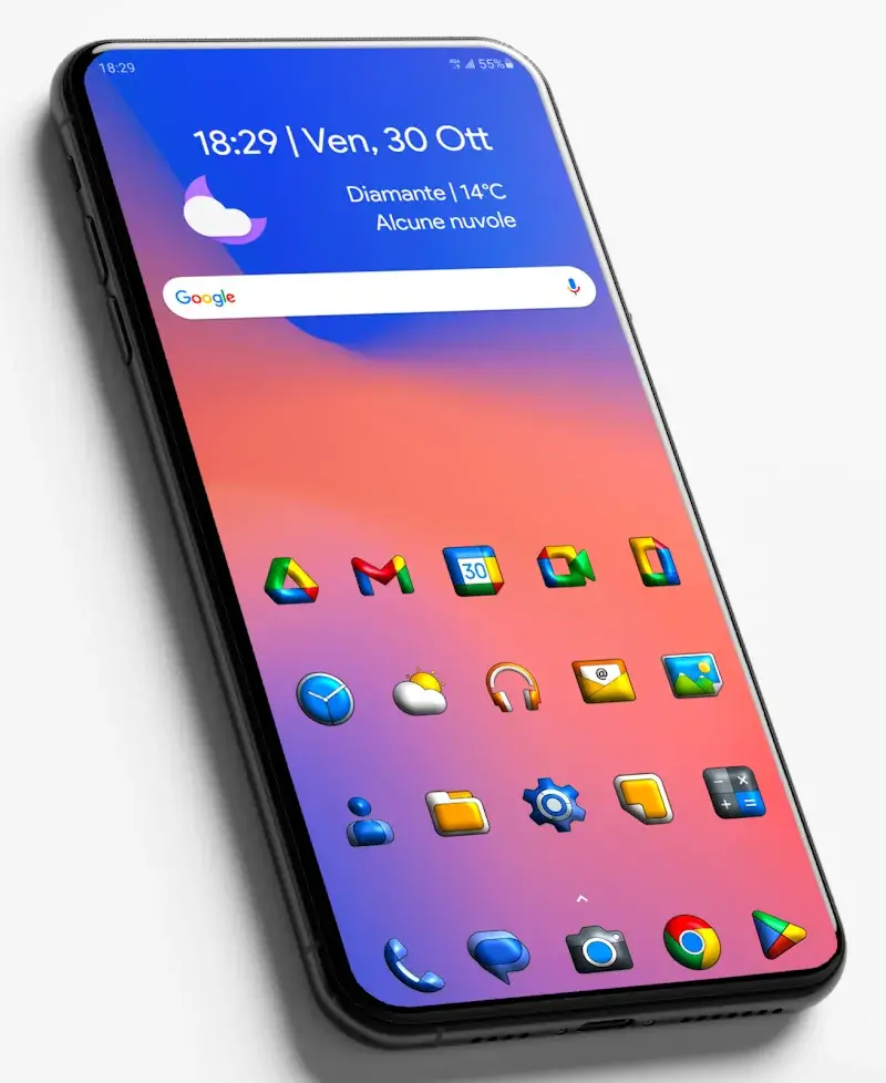 Tangkapan Layar 1 dari Pixly Limitless 3D – Icon Pack