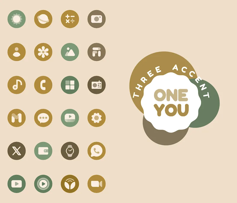 OneYou Three Accent Icons - Screenshot 1