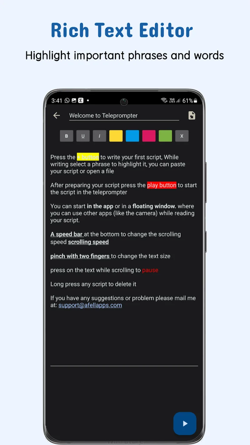 Captura de pantalla de Nano Teleprompter 6