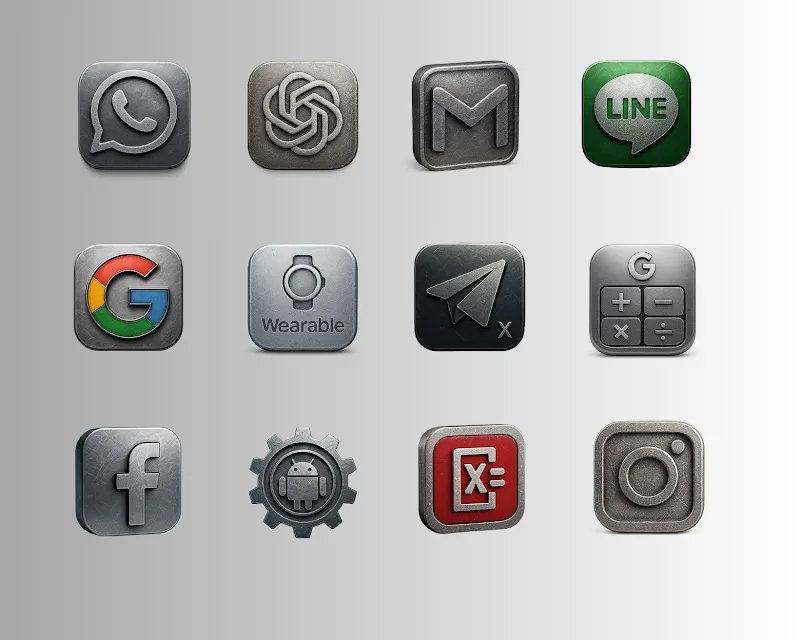 Brushed Metallic Icon Pack - Capture d'écran 1