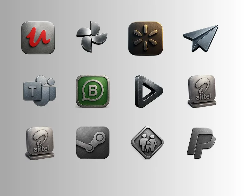 Brushed Metallic Icon Pack - Capture d'écran 2