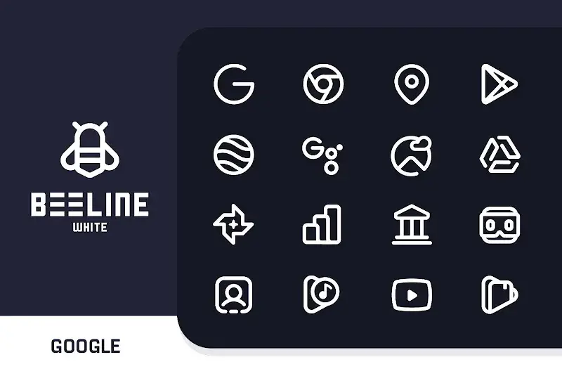 Capture d'écran BeeLine White Iconpack 2