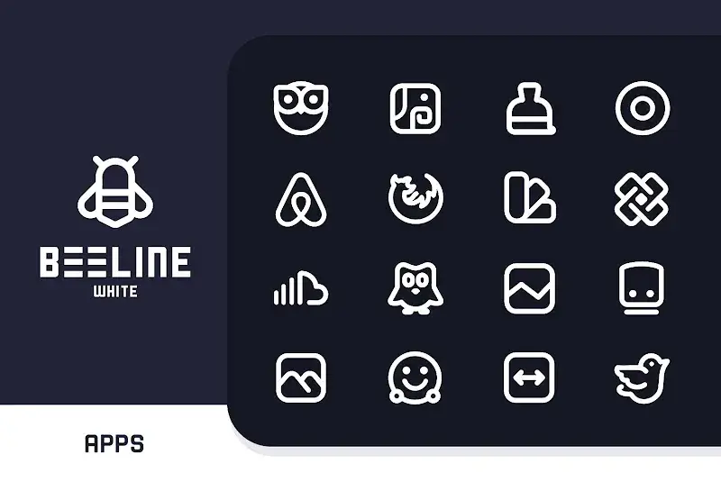 Capture d'écran BeeLine White Iconpack 6