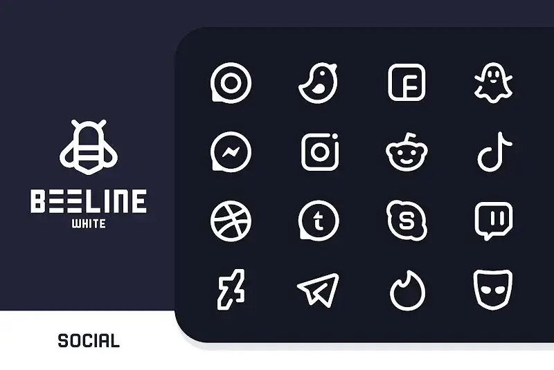 Capture d'écran BeeLine White Iconpack 3