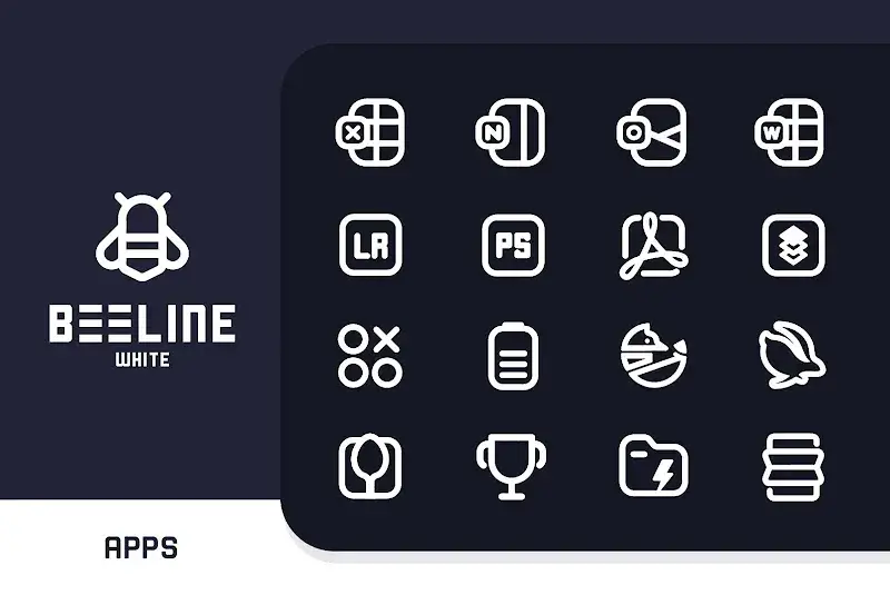Capture d'écran BeeLine White IconPack 5