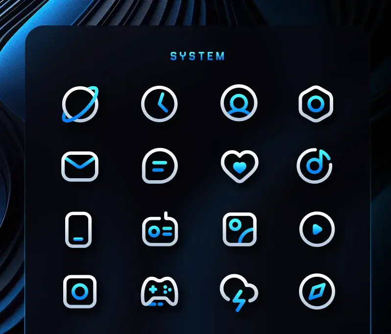 Captura de tela 2 do BlueLine IconPack