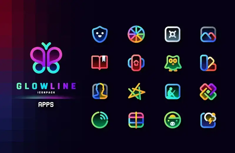 Captura de pantalla 5 de GlowLine Icon Pack