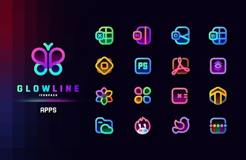 Captura de pantalla 6 de GlowLine Icon Pack