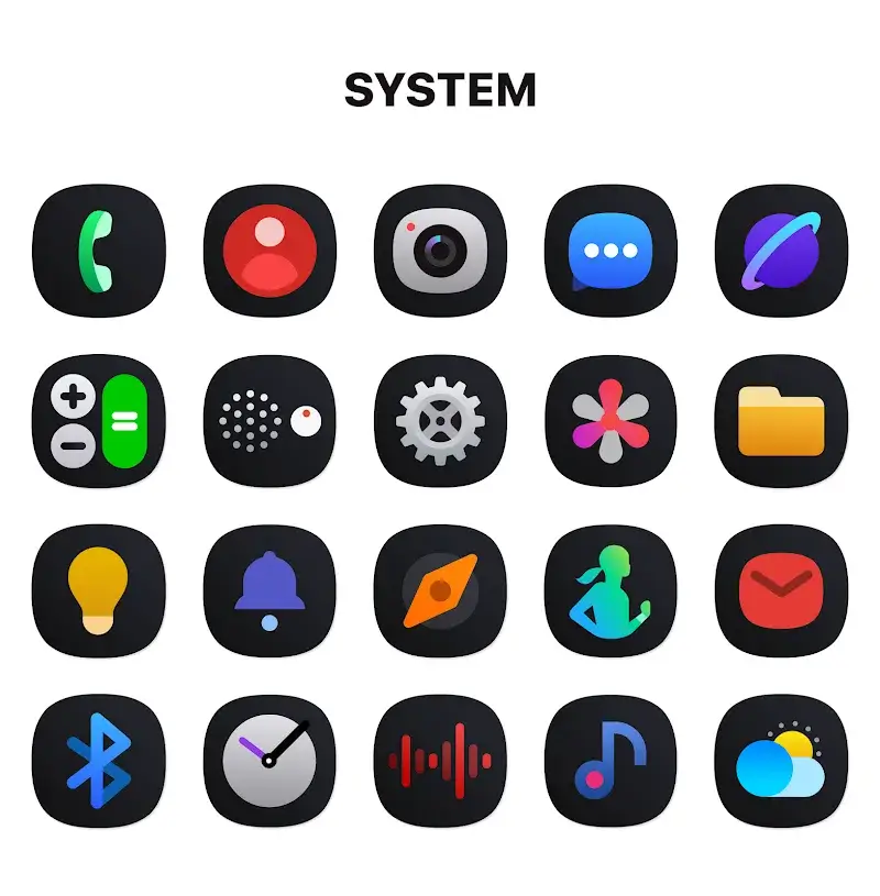 One UI Dark IconPack tangkapan layar 2
