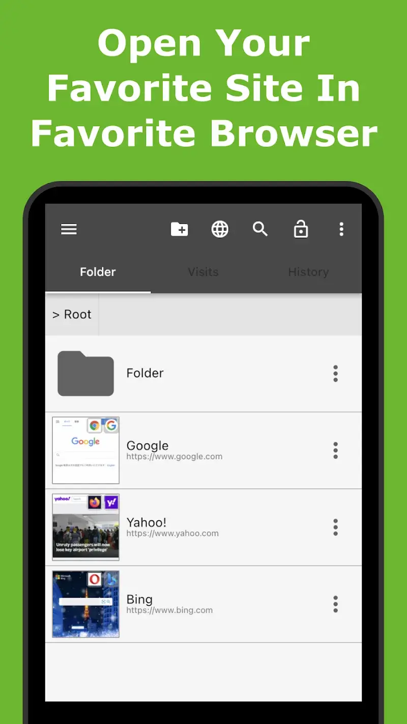 Captura de pantalla de Bookmark Folder 5