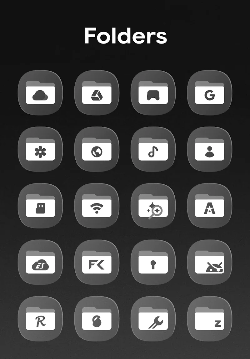 Captura de tela 5 do OneGlass 8 - Icon Pack