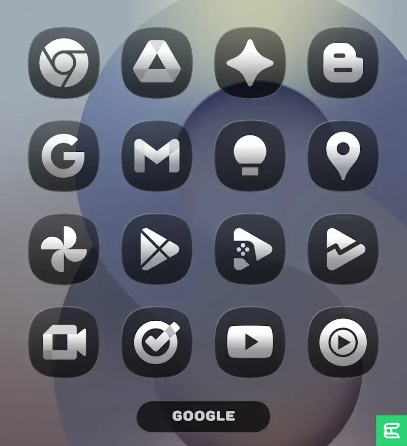 Captura de tela 2 do OneGlass (Dark) - Icon Pack