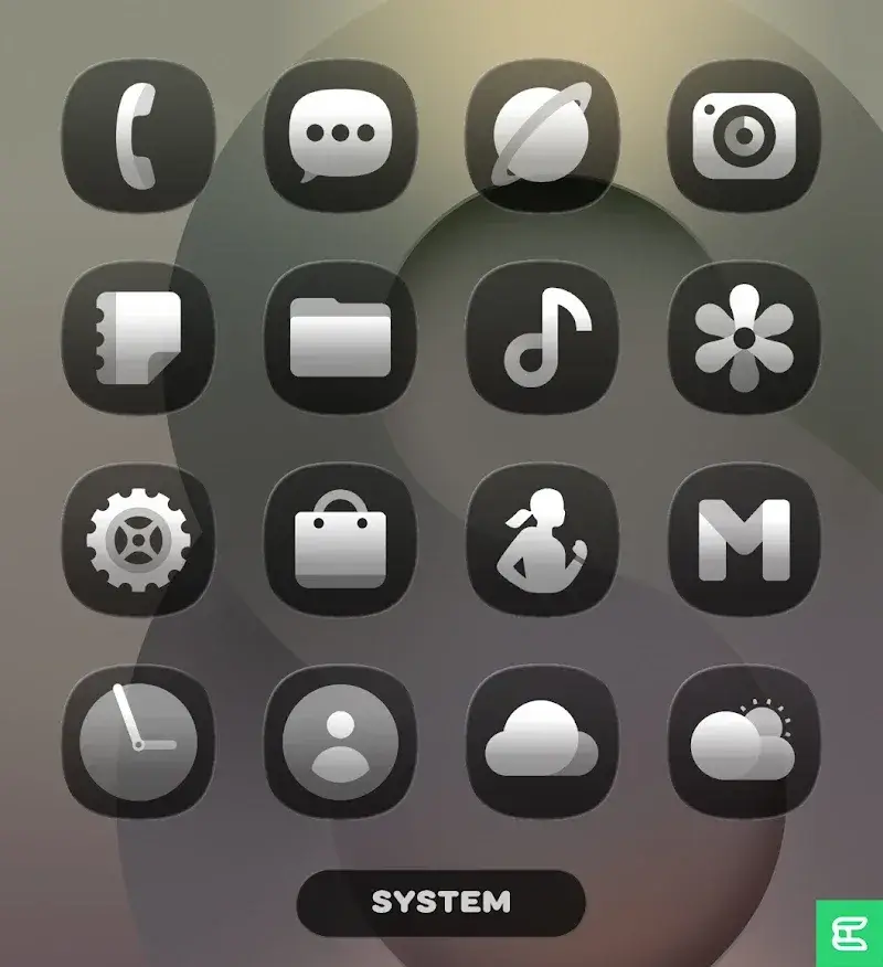 Captura de tela 5 do OneGlass (Dark) - Icon Pack