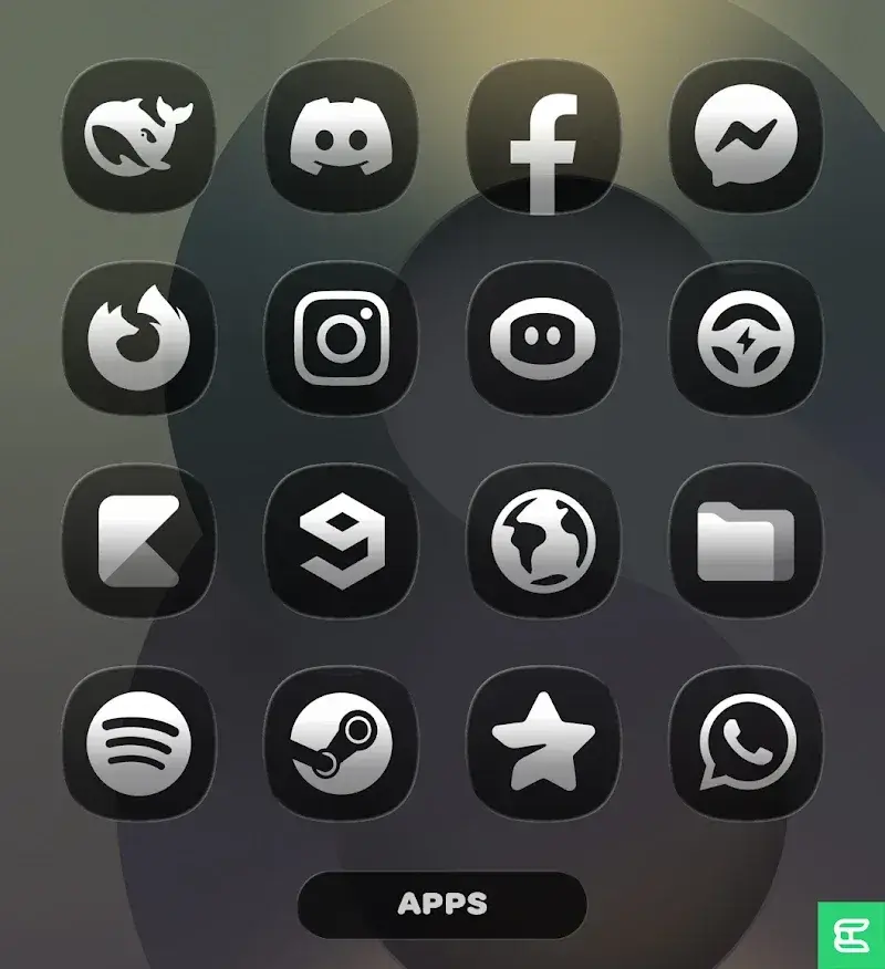 Captura de tela 3 do OneGlass (Dark) - Icon Pack
